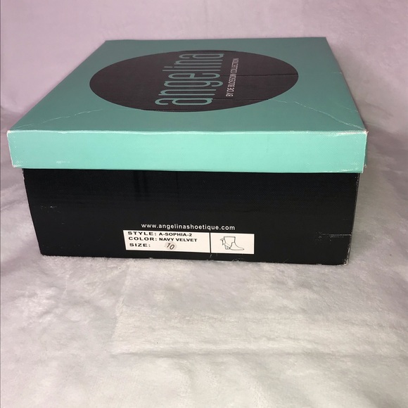 Angelina Navy Blue boots - Picture 6 of 7